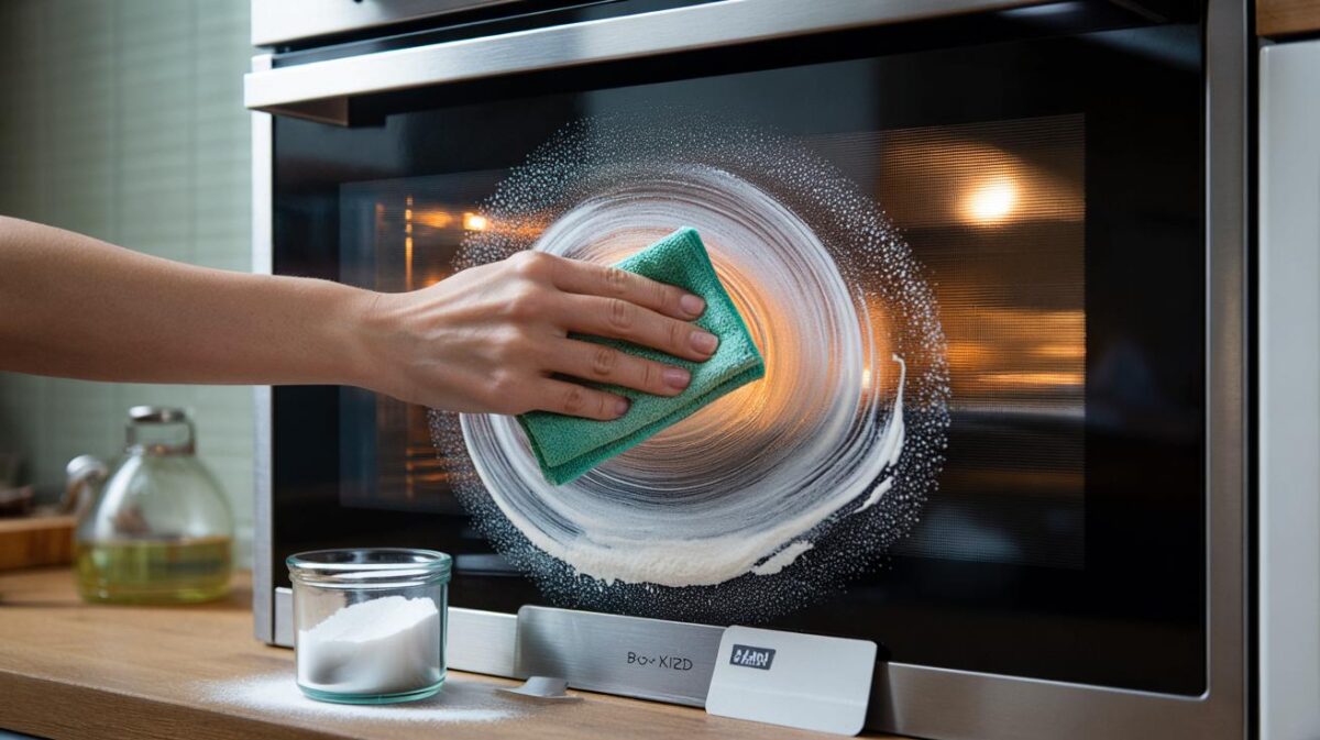 Remove baked-on grease from your oven glass in 5 minutes with 1 natural kitchen staple