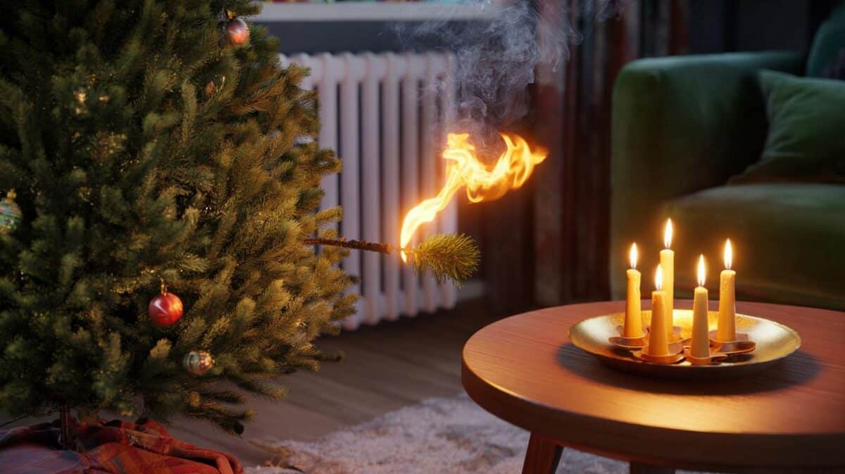 Christmas fire safety: why a dry Christmas tree is more dangerous than a wreath with real candles