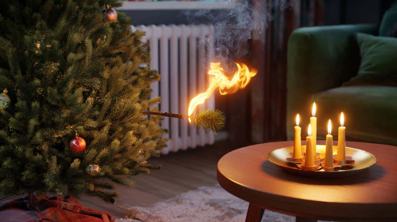 Christmas fire safety: why a dry Christmas tree is more dangerous than a wreath with real candles
